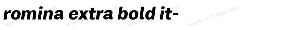 romina extra bold it字体转换